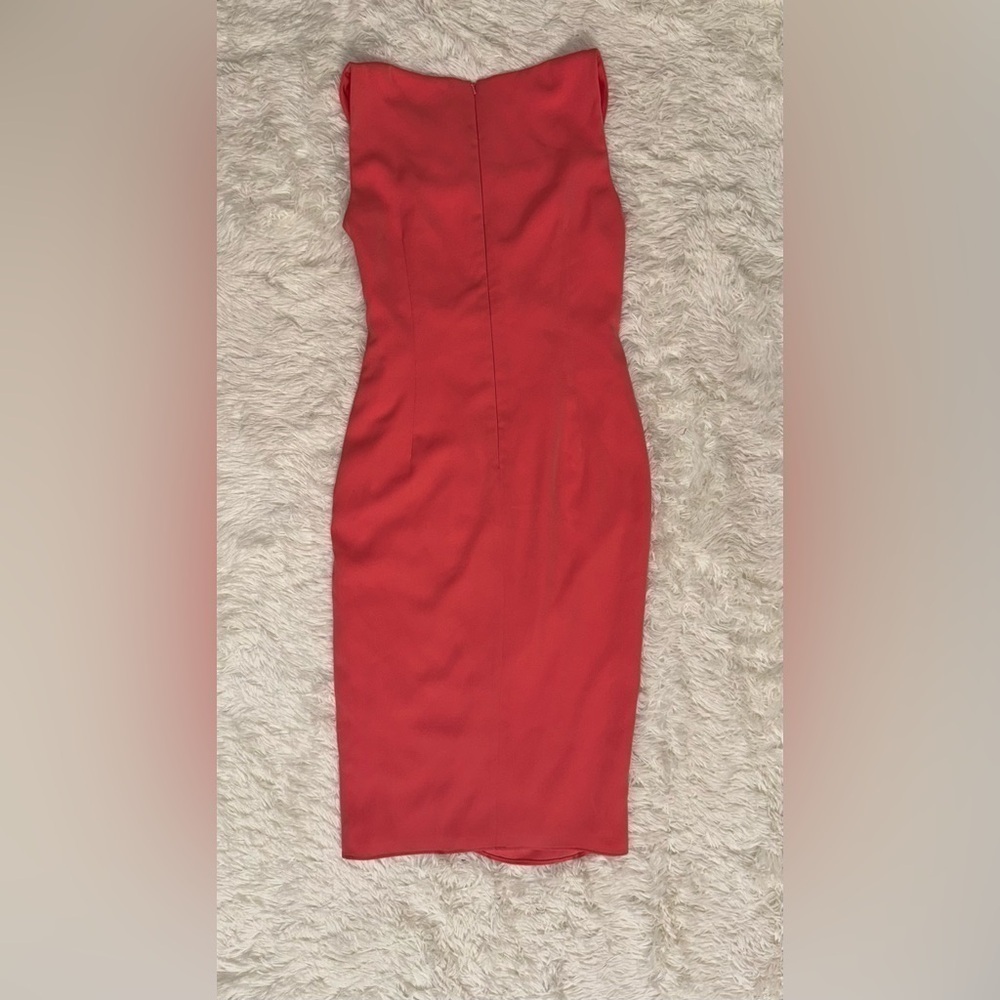 NWOT Black Halo Legend Sleeveless Ruched Sheath Dress in Flamingo sz 6 - Picture 4 of 4